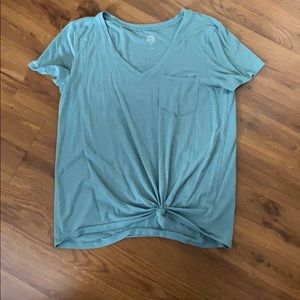 Relaxed front tie shirt